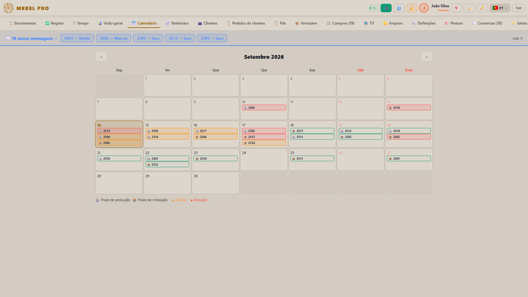 Calendário
